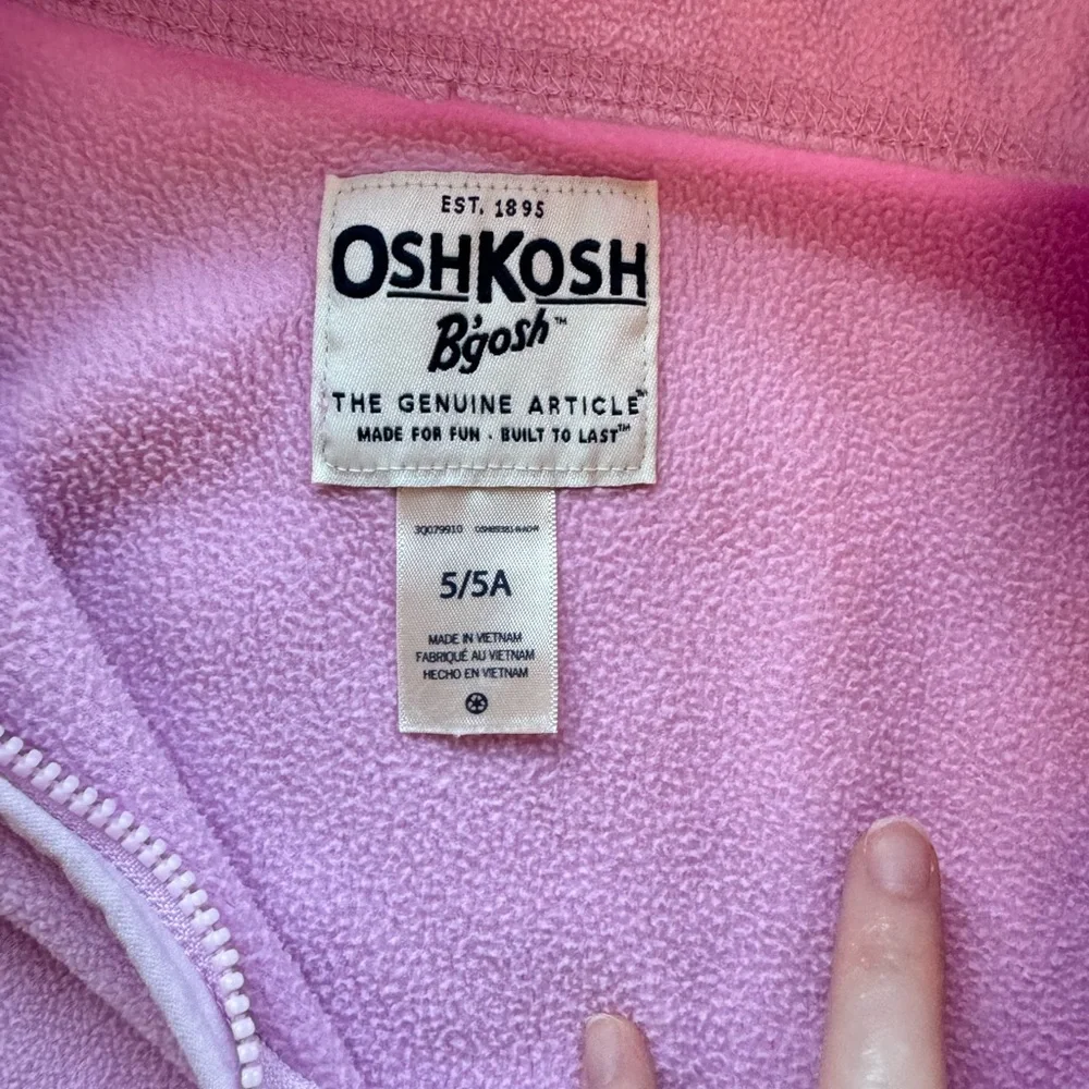 Girls 4pc Fleece Jacket Bundle OshKosh B’gosh Pink Blue Size 5T